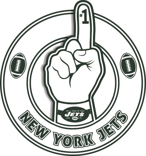 Number One Hand New York Jets logo iron on paper